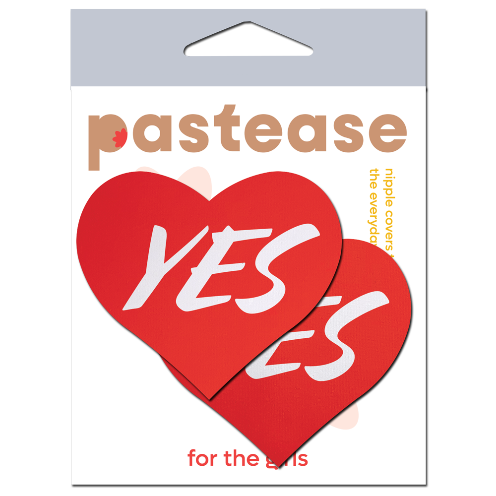 Pastease Red YES Heart Nipple Pasties
