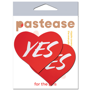 Pastease Red YES Heart Nipple Pasties