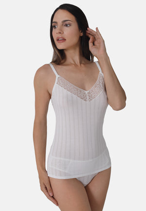Sassa Natural Stripe Cami - Ivory