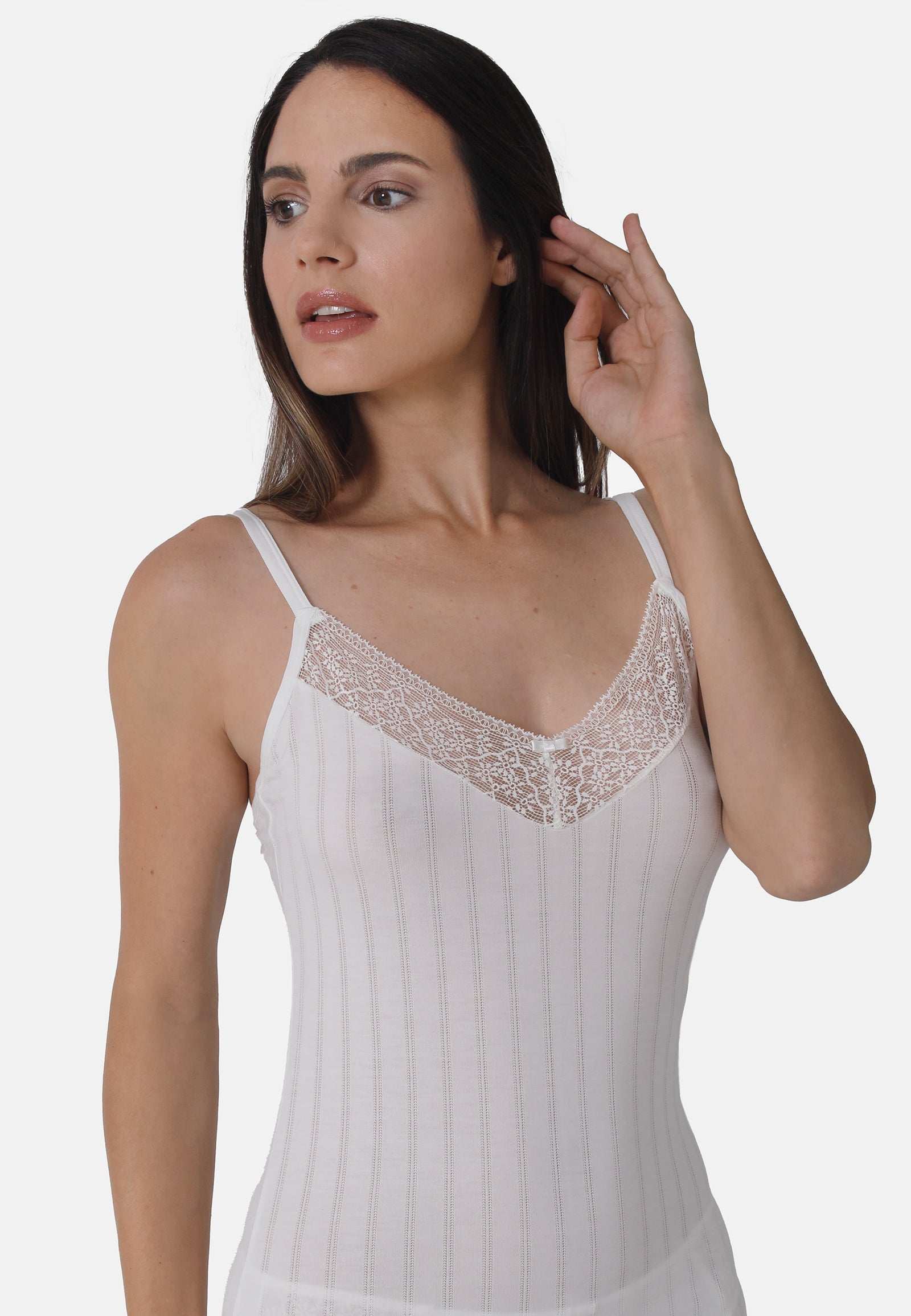 Sassa Natural Stripe Cami - Ivory