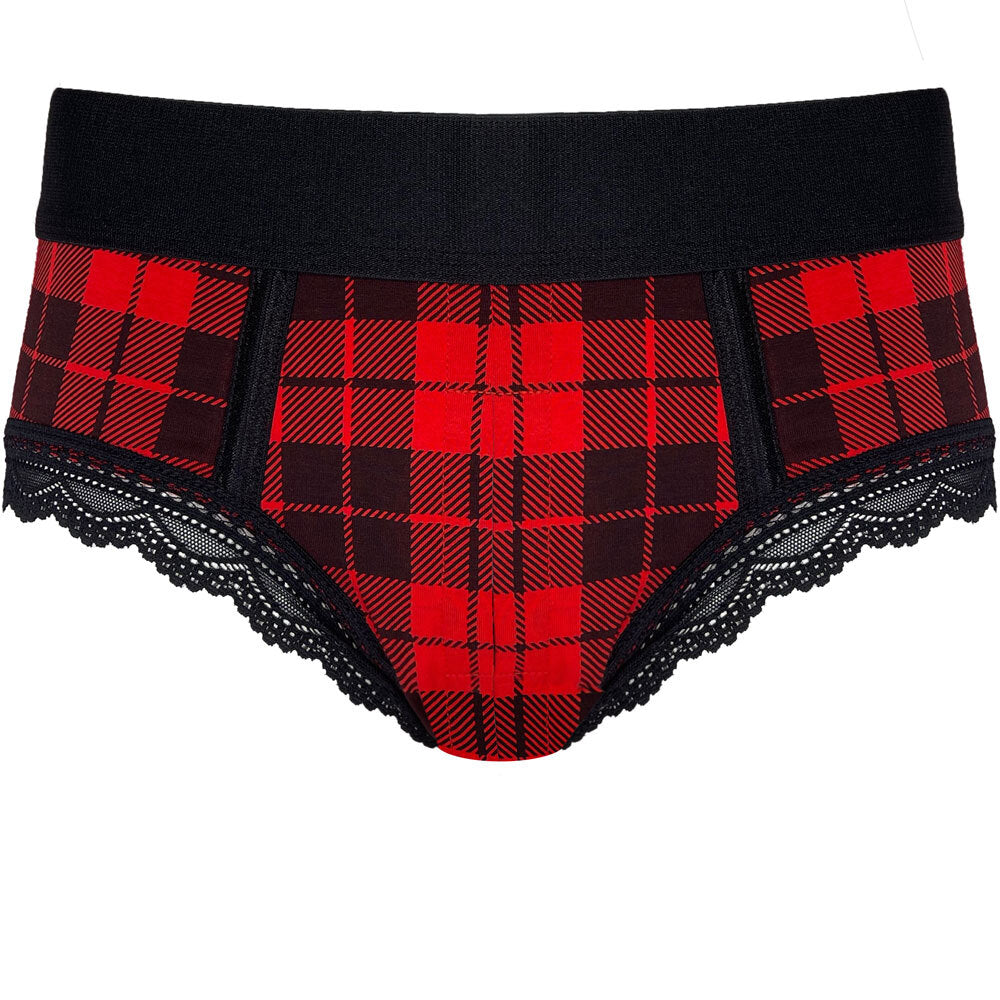 Rodeoh Duo Panty Harness - Red Plaid