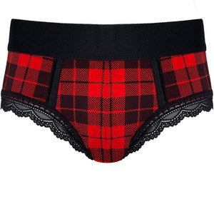 Rodeoh Duo Panty Harness - Red Plaid