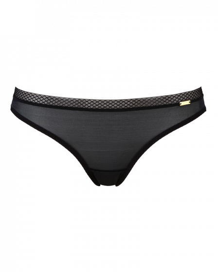 Glossies - Sheer Briefs - Black