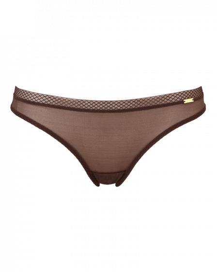 Glossies - Sheer Briefs - Brown