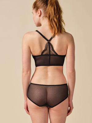 Superboost Lace - Deep V Front Closure Bralette - Black