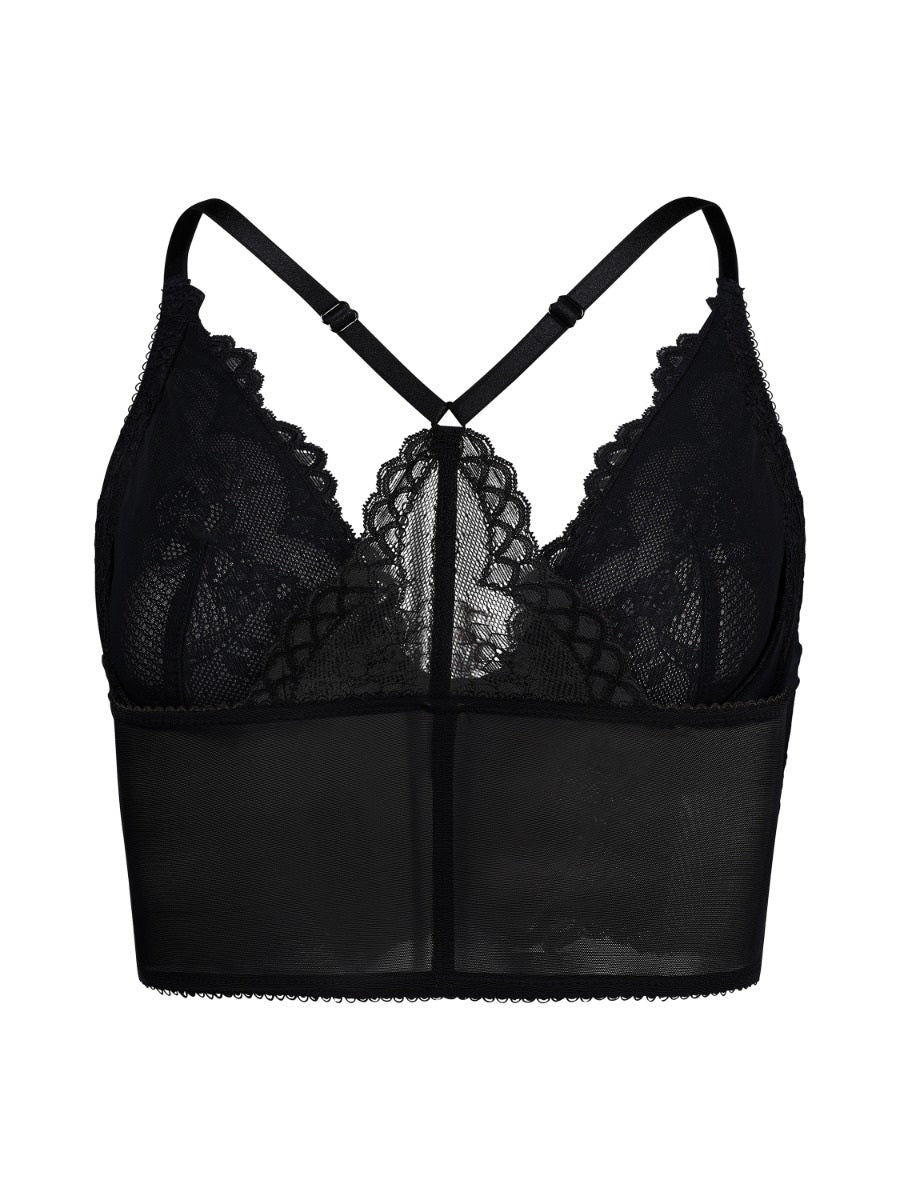 Superboost Lace - Deep V Front Closure Bralette - Black