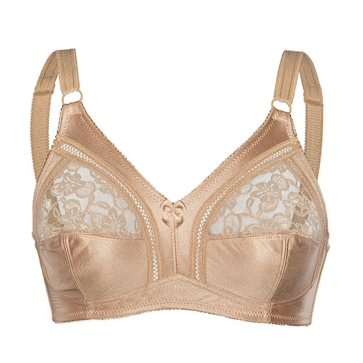 Sassa No-wire Vintage Inspired Bra - Beige