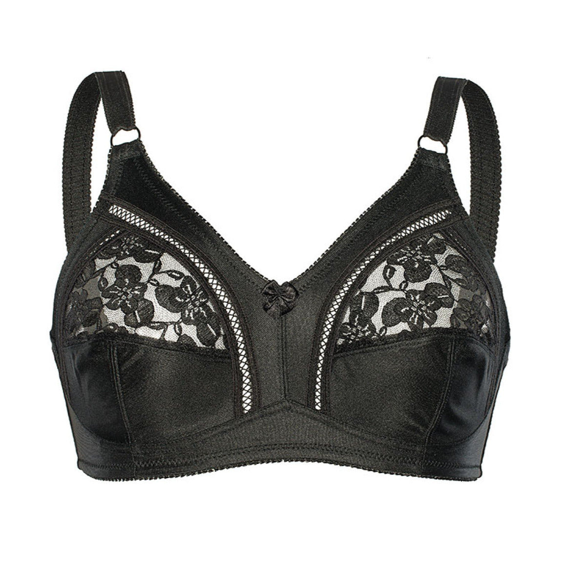 Sassa No-wire Vintage Inspired Bra - Black