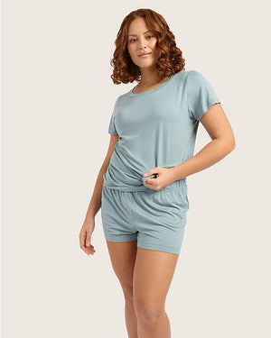 Boody Goodnight Sleep Shorts - Mineral Blue