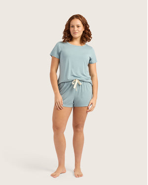 Boody Goodnight Sleep Shorts - Mineral Blue