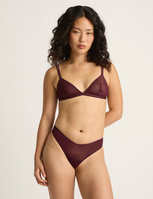 Boody FreeMesh Triangle Bralette - Fig
