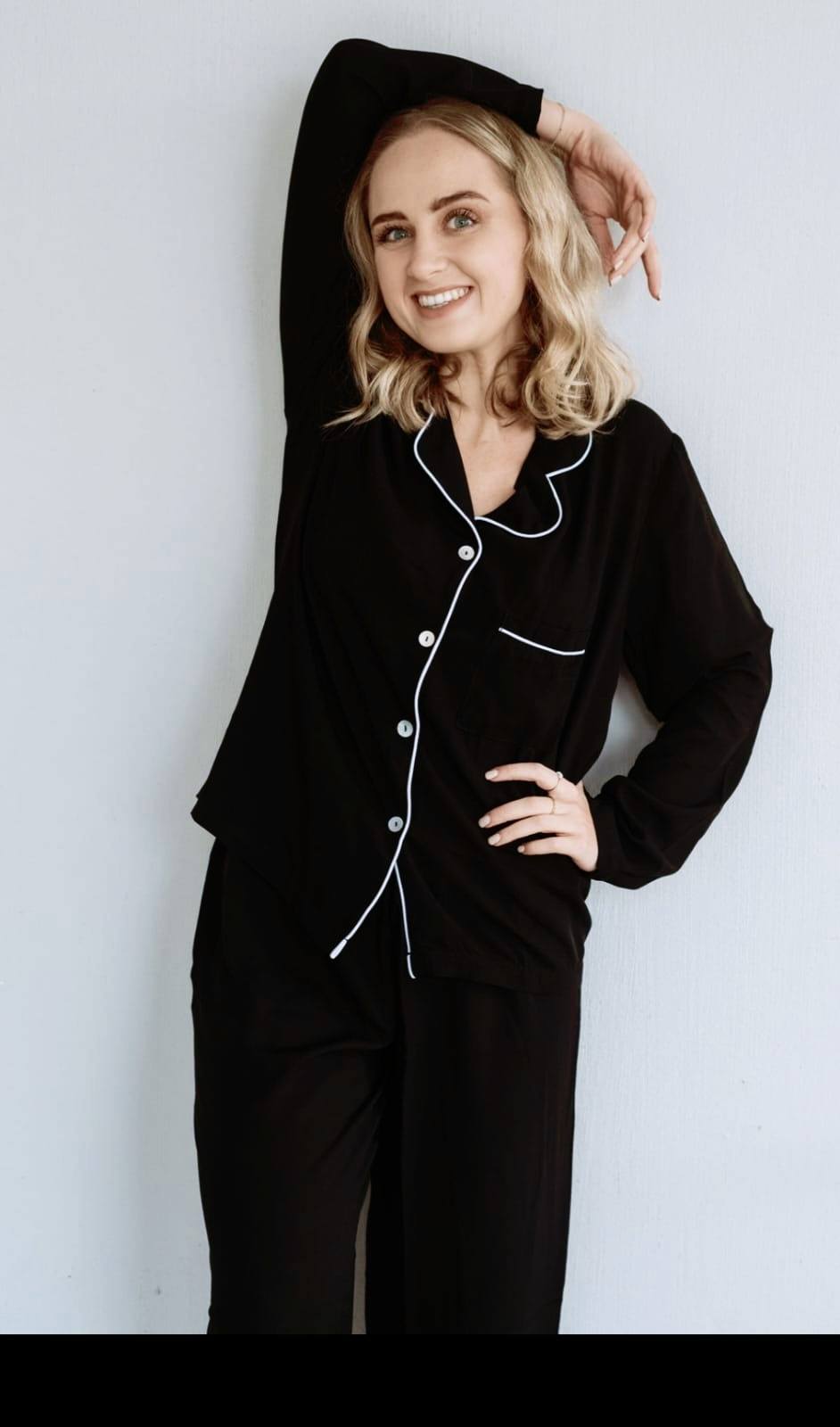 Black Long PJ Set