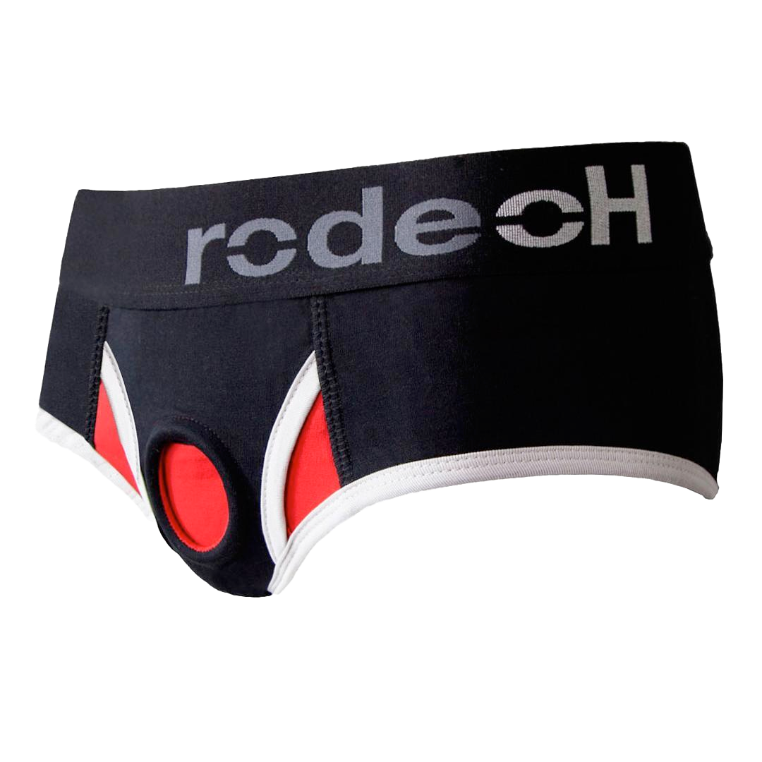 Rodeoh Brief+ Harness - Black & Red