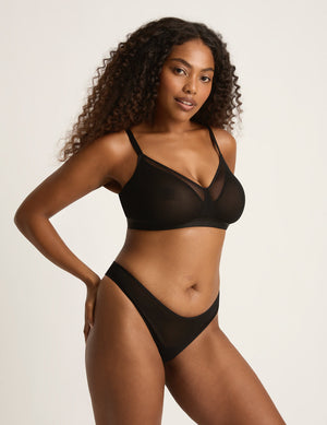 Boody FreeMesh Full Bust Wireless Bra - Black