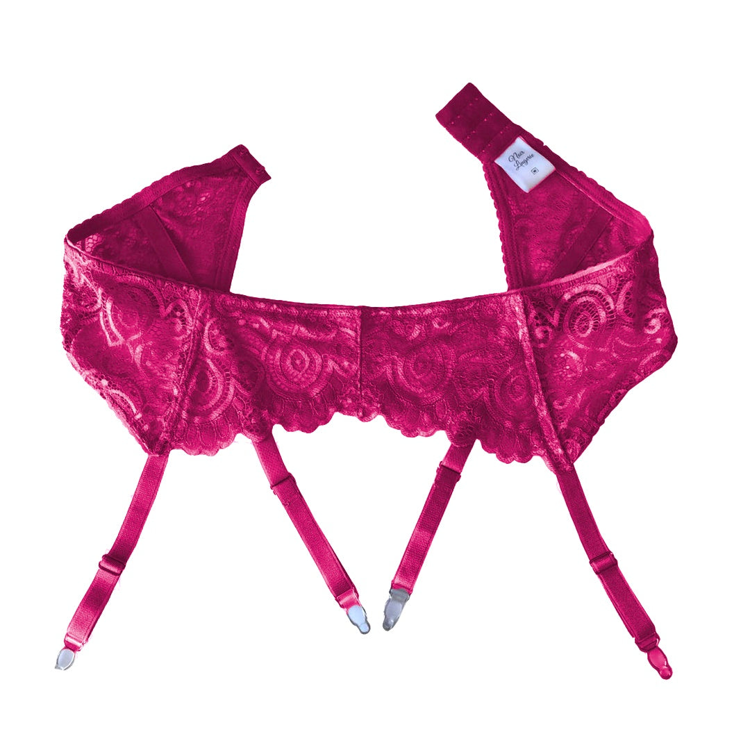 hot pink garter belt Beltza Fuchsia Pinup Suspender Belt