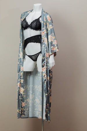 Fleur Grise Printed Kimono