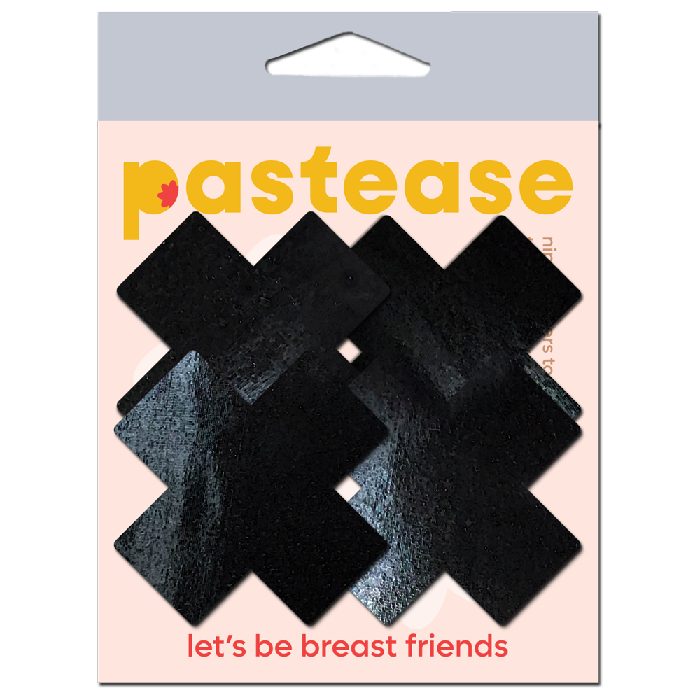 Pastease Black X Petite Nipple Pasties - Two Pairs