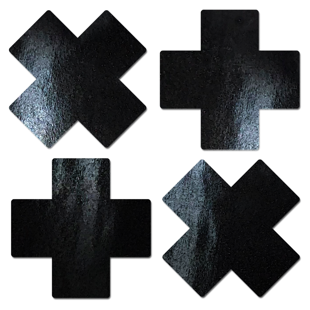 Pastease Black X Petite Nipple Pasties - Two Pairs