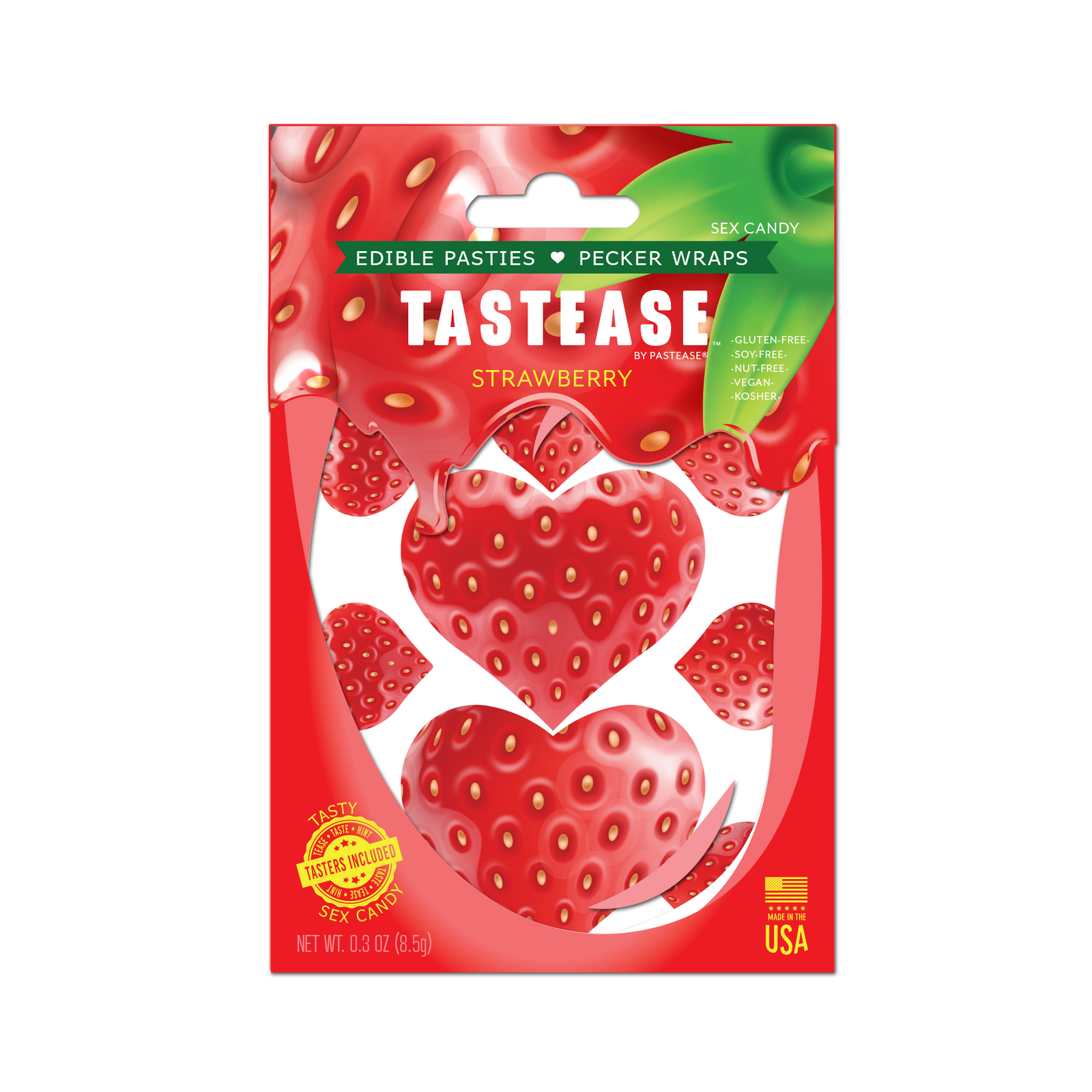 Pastease Edible Strawberry Nipple Pasties & Cock Wrap